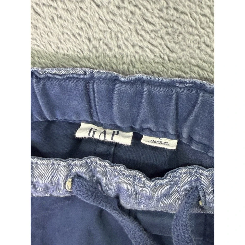 Gap Pants Mens Large Blue Joggers Elastic Waist‎ Drawstring Stretch Pull On